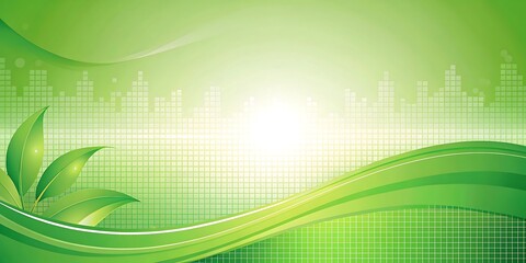 abstract green background with waves