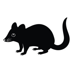 vector illustration of a black Rat 