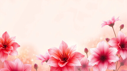 Vibrant pink flowers blooming gracefully in a serene garden, capturing nature's beauty.