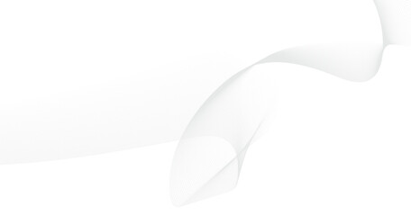 Curved gray wavy line, smooth stripe.