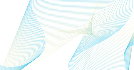 Smooth flowing wave lines on a white background. Dynamic sound wave element design.
