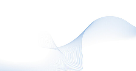 Smooth flowing wave lines on a white background. Dynamic sound wave element design.