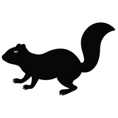 Silhouette squirrel mammal art illustration