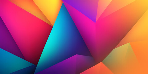 Abstract vibrant colors gradient polygonal shapes background