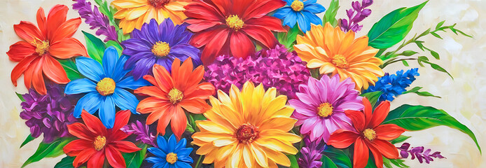 Vibrant Floral Bouquet Background