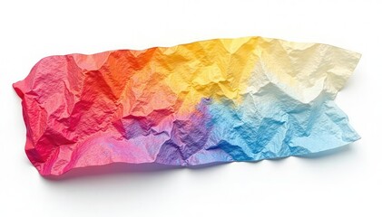 Obraz premium Single, vibrant-colored flap isolated on pure white background , object, material