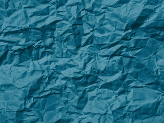 An indigo texture background. Crumpled paper. Close up.