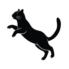 Vector illustration of a black cat