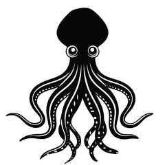 Silhouette octopus vector illustration desing.