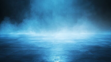 Mesmerizing ocean horizon, a captivating view of bright light on dark blue waters
