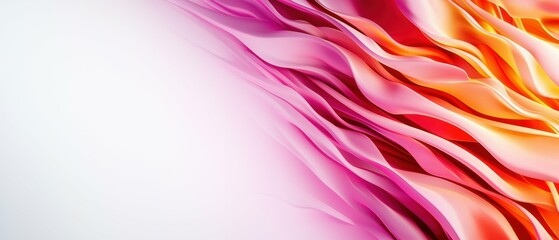 Fototapeta premium Dynamic abstract waves digital art colorful illustration creative design aesthetic perspective visual concept
