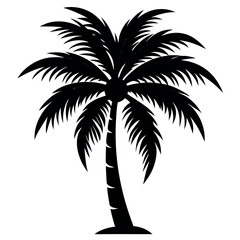 Abstract Palm Tree Silhouette – Modern Minimalist Tropical Tree Art