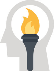 motivation flat web icon concept