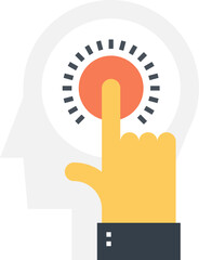 excellent idea flat web icon concept