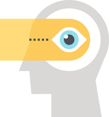 vision flat web icon concept