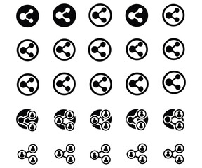 Share icon set 