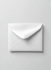 Blank White Envelope on Light Background