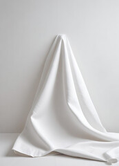 Soft White Cotton Fabric Texture Drapes