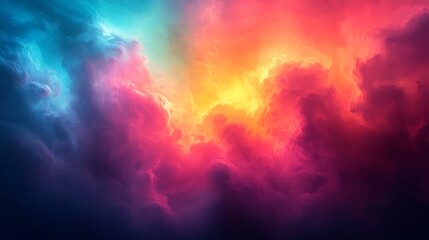 Fototapeta premium Vibrant Abstract Cloudscape Digital Art