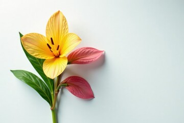 Fototapeta premium Solo botanical specimen on pristine white surface, nature, botanical