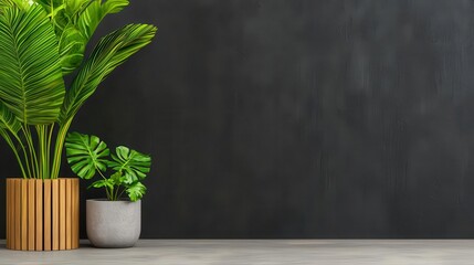 Elegant outdoor toilet with dark slate walls, bronze accents, and natural wood elements, surrounded by tropical plants, isolated, outdoor toilet, luxurious outdoor oasis
