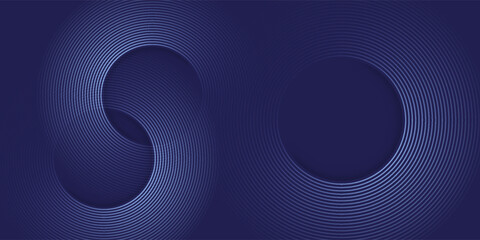 Abstract blue background with blue glowing diagonal geometric lines. Modern shiny blue rounded rectangle lines pattern. Minimalist graphic design. Futuristic technology concept