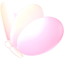 Pink Butterfly 3D Kawaii Stationery Stickers Illustration for Decorations