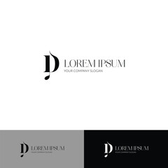 Letter D Music Logo with Note – Vector Monogram Design