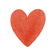 watercolor heart shape icon. Hand drawn style heart. Love symbol.