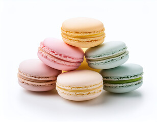 Obraz premium 011-019-210-Easter Egg Macarons in Pastel Colors isolate with white background 13064