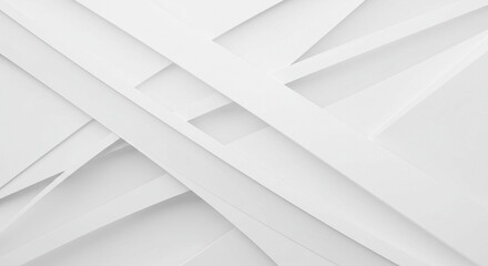 Abstract White Geometric Pattern Intersecting Lines and Shapes Modern Minimalist Background Design
