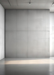 Fototapeta premium Concrete Space: Empty Room with Clean Lines