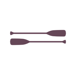 Minimalist Oar Paddle Silhouette Illustration