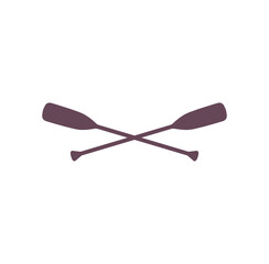 Crisscrossed Paddles Minimal Boating Icon