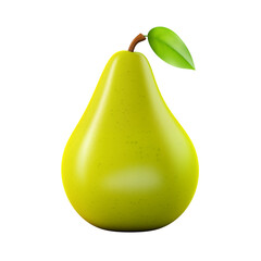 3d realistic render vector icon of a pear fruit, transparent background