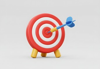 Bullseye Hit Target with Dart