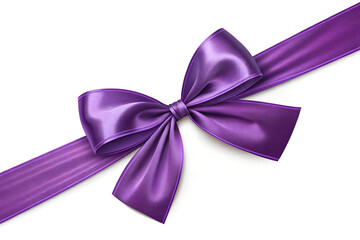 Realistic 3D Purple Satin Ribbon Bow - High-Quality Decorative Bow 