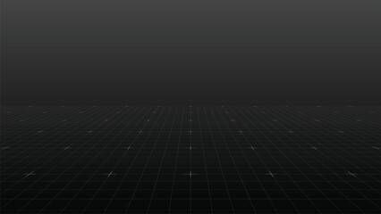 Futuristic perspective wireframe blueprint. Vector grid background for technical, architectural, or digital design projects