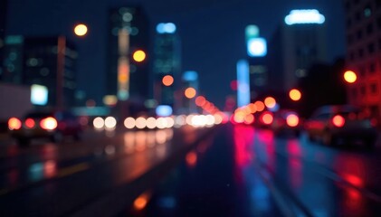 Abstract late-night city lights forming a geometric pattern , composition, digital, evening