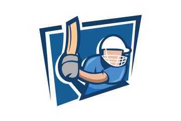 Cricket Logo or football club sign Badge. Cricket logo with shield background vector design. Vector illustration. 