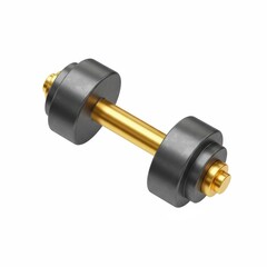 Lifting Dumbbell for Strength Training Exercise Equipment Isolated on White