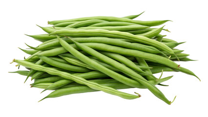 Fototapeta premium Bunch of whole fresh raw green beans in a pile