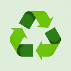 Obraz premium Green recycling symbol representing sustainability, eco-friendly design