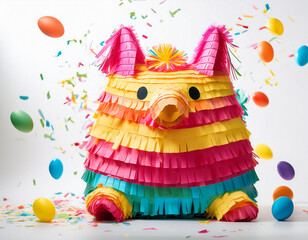 011-019-344-Organize an Easter Piñata Smash isolate with white background 1803