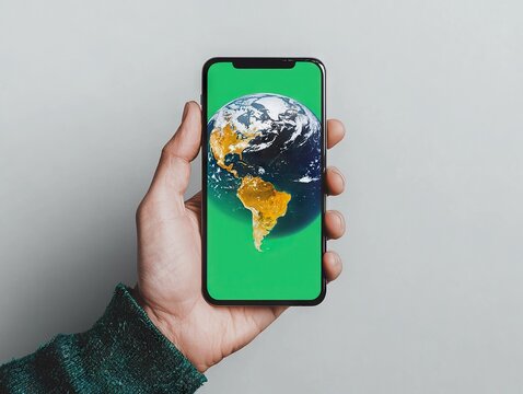 Exploring global connectivity through smartphone technology digital world mobile informative modern close-up