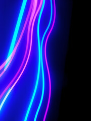 Naklejka premium Abstract purple and blue blinking neon vj loop animation