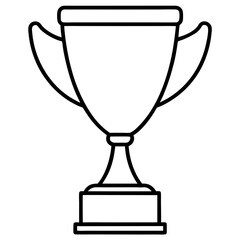 sports trophy line art vector