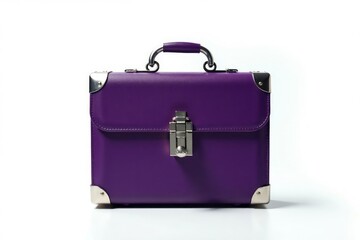 Locked briefcase isolated on white, secure data , briefcase, top secret