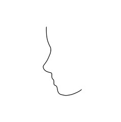 woman head silhouette lines drawing