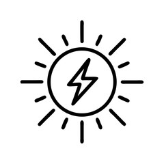 Sun Lightning Icon